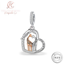Giraffe Heart Charm Genuine