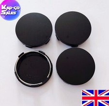 4x 60MM Plain Black Centre