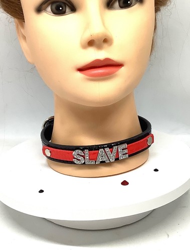 Bdsm black red custom - custom, collar