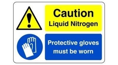 Caution liquid nitrogen sign