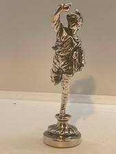 Desk seal wax seal Vintage solid silver in the form of a man with a crossbow