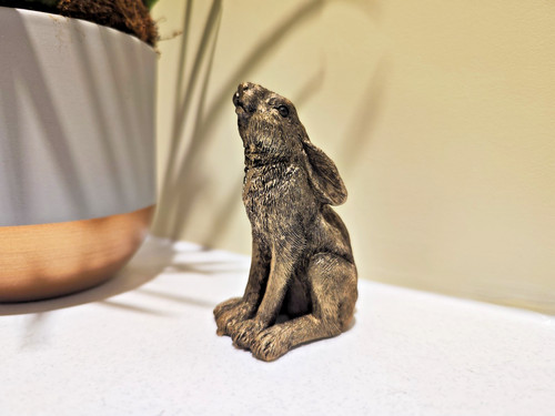 Bronze hare ornament resin - bronze,
