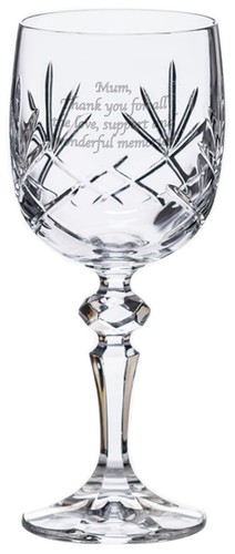 Personalised Cut Crystal Wine