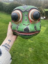 Vintage balinese wooden frog - vintage,