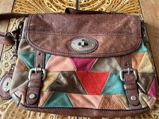 FOSSIL Vintage Cross body Bag Maddox Patchwork Long Live Vintage 1954