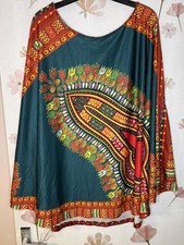 African Dashiki Print Poncho
