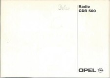 Opel Radio CDR 500 manual 1999