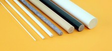 GRP Fibreglass Rods 6mm SOLID-0.5m-Pack of  2 -White-Roman Blinds,Tent Poles