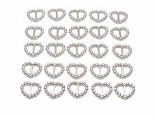 Silver pearlised heart - 50,