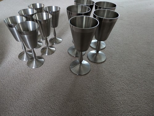 Stainless steel wine goblets - , 5