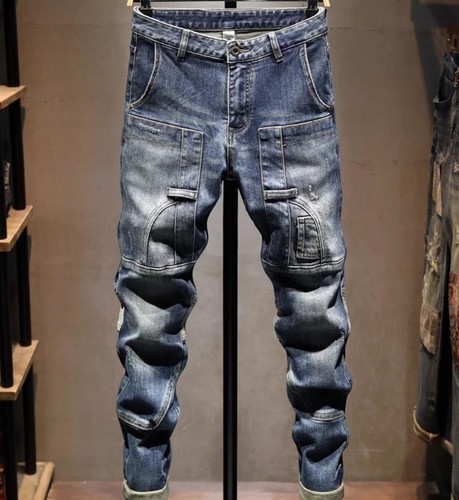 Men blue denim jeans - men's,