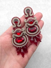 Handmade Maroon and Beige