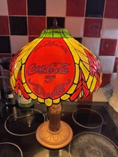 Bradford Exchange Tiffany Style Coca Cola Table Lamp Limited Edition