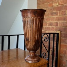 Vintage Painted Metal Reeded