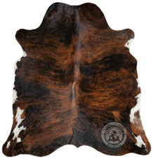 Real Cowhide Rug Dark Brindle