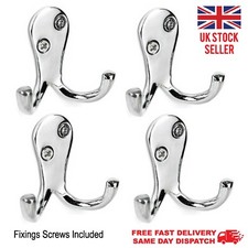 Double hook chrome twin coat - double,