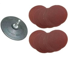 125Mm Rubber Backing Pad + 10 Sanding Discs For Drill PT