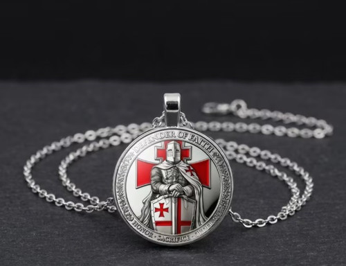 Knights templar pendant - knights, chain