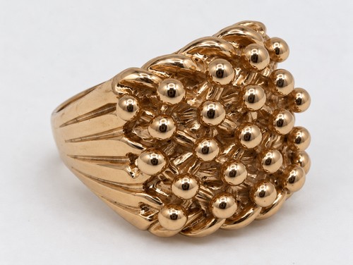 9ct gold silver keeper ring - 9ct,
