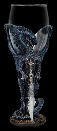 Glass chalice dragon - glass,