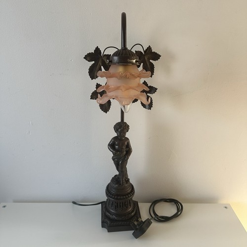 Vintage spelter bronze cherub - spelter,