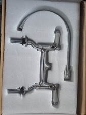 Tradycional  Bridge Lever 2 Hole Kitchen Mixer Tap, Chrome New