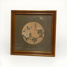 Vintage Asian Painting on Silk
