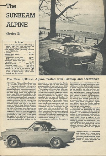 Sunbeam alpine series - series, ii
