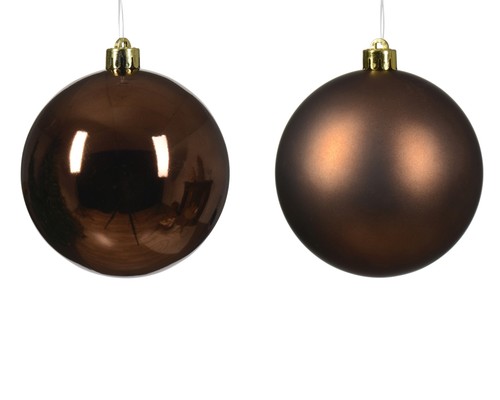 Brown coffee christmas baubles - brown,