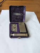 Gillette Tuckaway Safety Razor Set 1920s Vintage