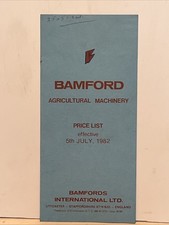 Bamfords Farm Machinery Recommended Price List 1st December 1968 T7