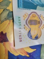 Early AA New £5 Note AA35637638