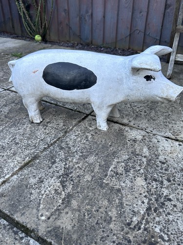 Vintage resin butchers pig - vintage,
