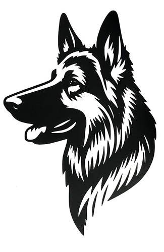 Gsd alsation decal vinyl - 1x,