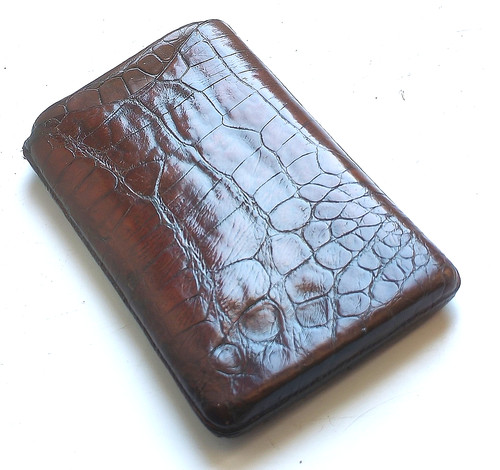 Antique crocodile leather - antique,