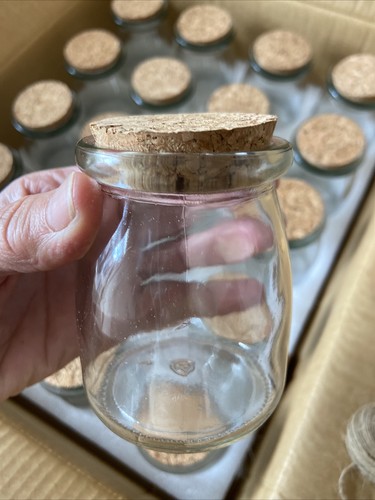 20x round glass jars cork - cork, top