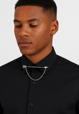 Silver arrow mens collar bar - arrow,