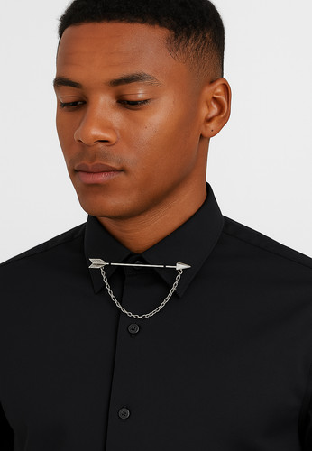 Silver arrow mens - collar, bar