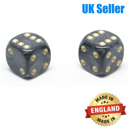 Pair black pearl dice - 1,