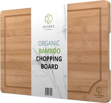 Thick Bamboo Chopping Board - Extra Large - Premium Bamboo. Olivers Kitchen