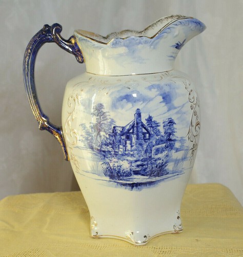 Antique large blue white - antique,