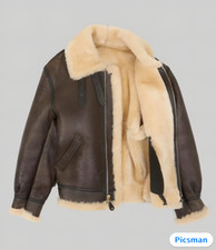 Men brown shearling fur - brown,