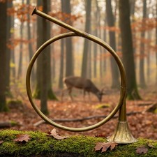 Vintage Brass French Hunting