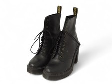 Ladies DR. MARTENS Kendra Black Smooth Leather Heeled Boots UK 5 G32
