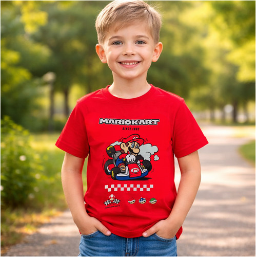 Mario kart children - kart, red