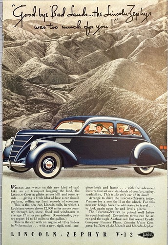 Lincoln zephyr artwork - lincoln,