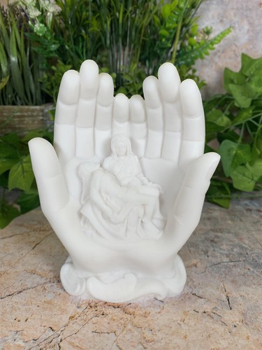 Elegant alabaster pieta - la,