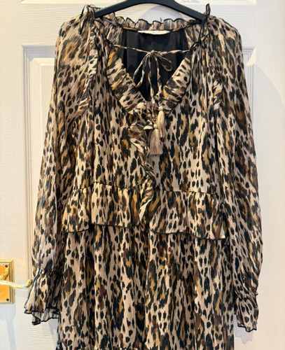 Leopard printed chiffon - leopard,