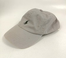 Polo Ralph Lauren Hat Cap Strap Back Grey Embroidered Black Pony One Size