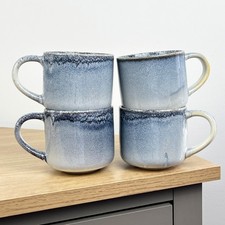 Mug Set of 4 Stoneware BLUE